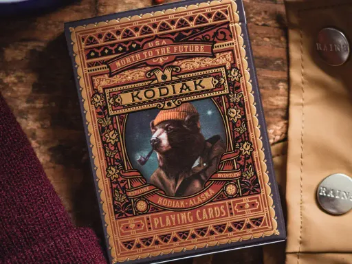 Kodiak playing cards are a tribute to the last frontier, honoring adventure and the great outdoors. Inspired by a deep affinity for Kodiak, Alaska, this deck draws from one of the creators' favorite decks, ‘Outing