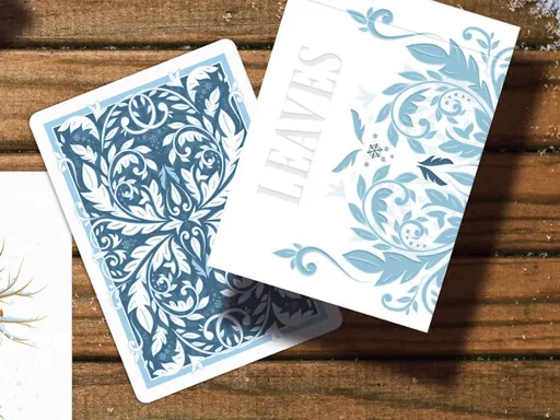 The Collector's Edition of the Leaves Winter Playing Cards by The Dutch Card House Company are limited to 500 decks each featuring its very own unique and custom numbered seal!What makes the Leaves Winter Playing