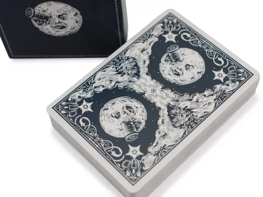 Designed with magicians in mind, Les Méliès card deck is simple in concept yet intricately designed to enhance performance for both the magician and his or her audience. The design concept of the card was