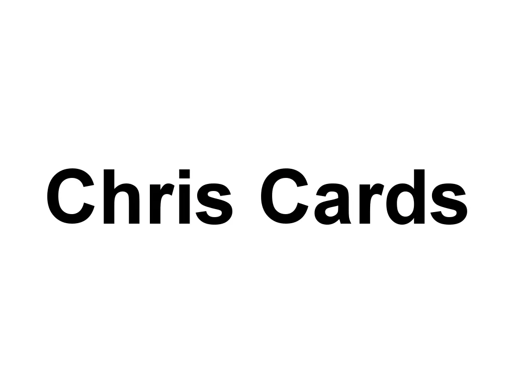 Chris Cards is a brand known for its high-quality playing cards designed for magicians and cardists. Their decks are crafted to ensure excellent handling and durability, making them a reliable choice for performances and practice.