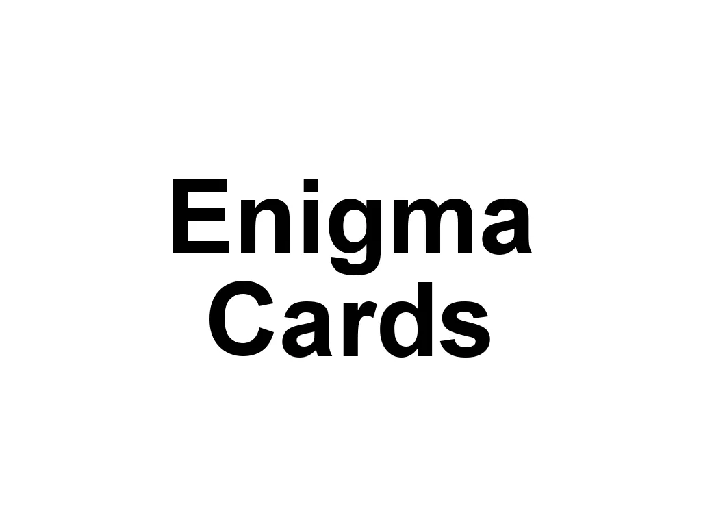 Enigma Cards is a brand that creates playing cards with mysterious and captivating designs. Their decks often feature intricate artwork and unique themes, making them a favorite among collectors and magicians.