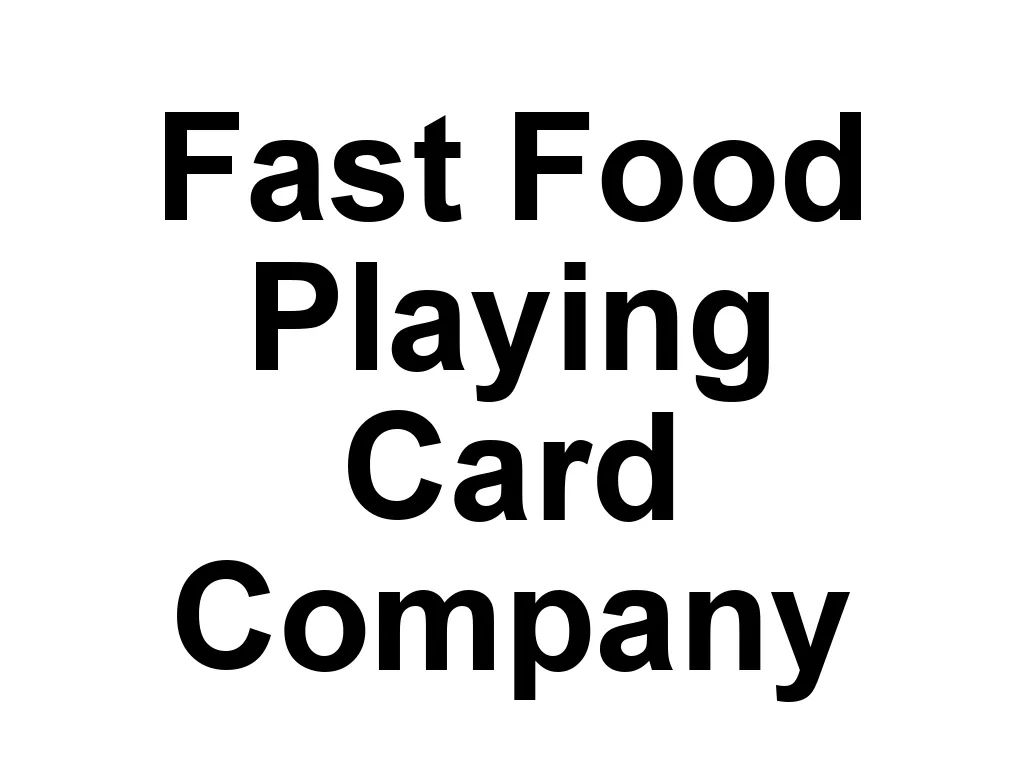 Fast Food Playing Card Company creates decks that are inspired by the world of fast food. Their playful and vibrant designs make their decks a fun addition to any collection, appealing to both cardists and