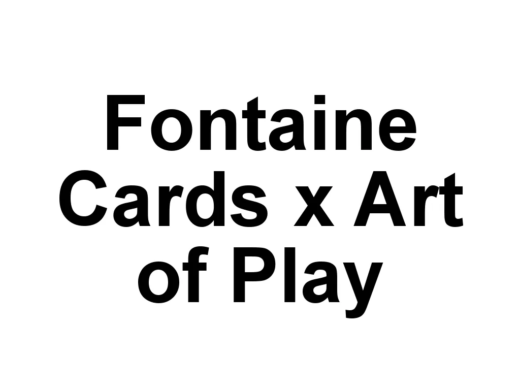 Fontaine Cards x Art of Play is a collaboration that brings together the sleek designs of Fontaine with the artistic touch of Art of Play. Their decks are known for their unique aesthetics and high-quality