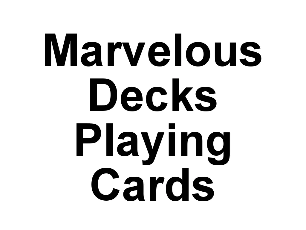 Marvelous Decks Playing Cards is a brand that creates stylish and high-quality playing cards. Their designs often feature bold colors and unique patterns, making their decks a popular choice for cardists and collectors who appreciate