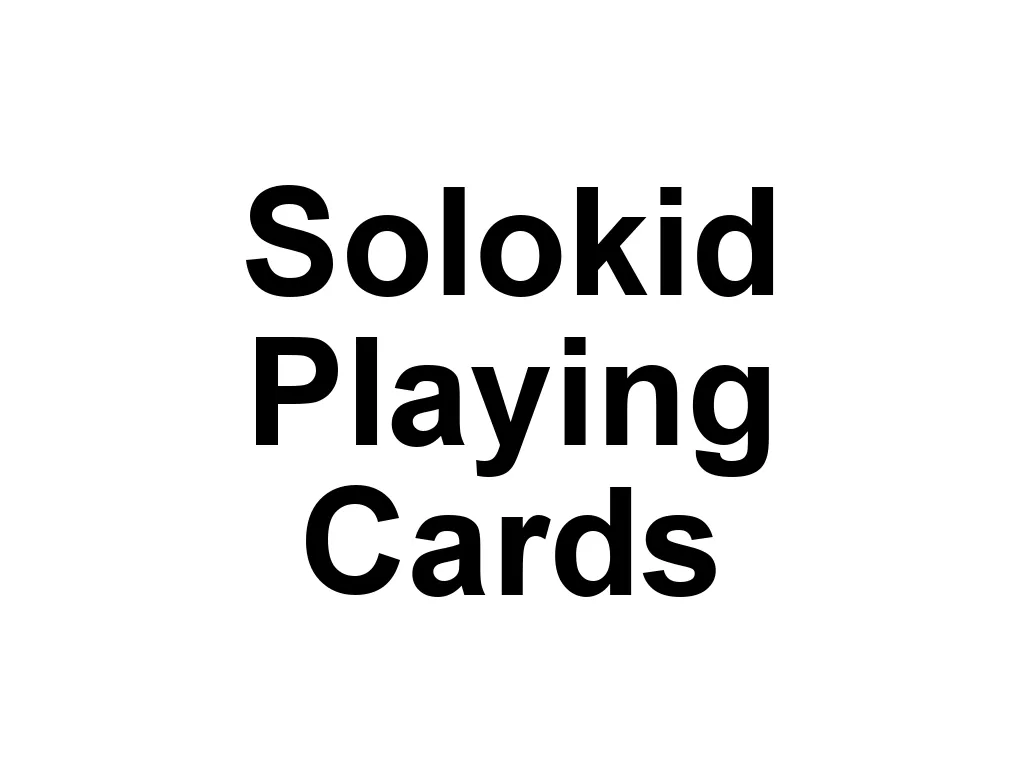 Solokid Playing Cards is a brand that creates stylish and high-quality playing cards. Their designs often feature bold colors and unique patterns, making their decks a popular choice for cardists and collectors who appreciate both