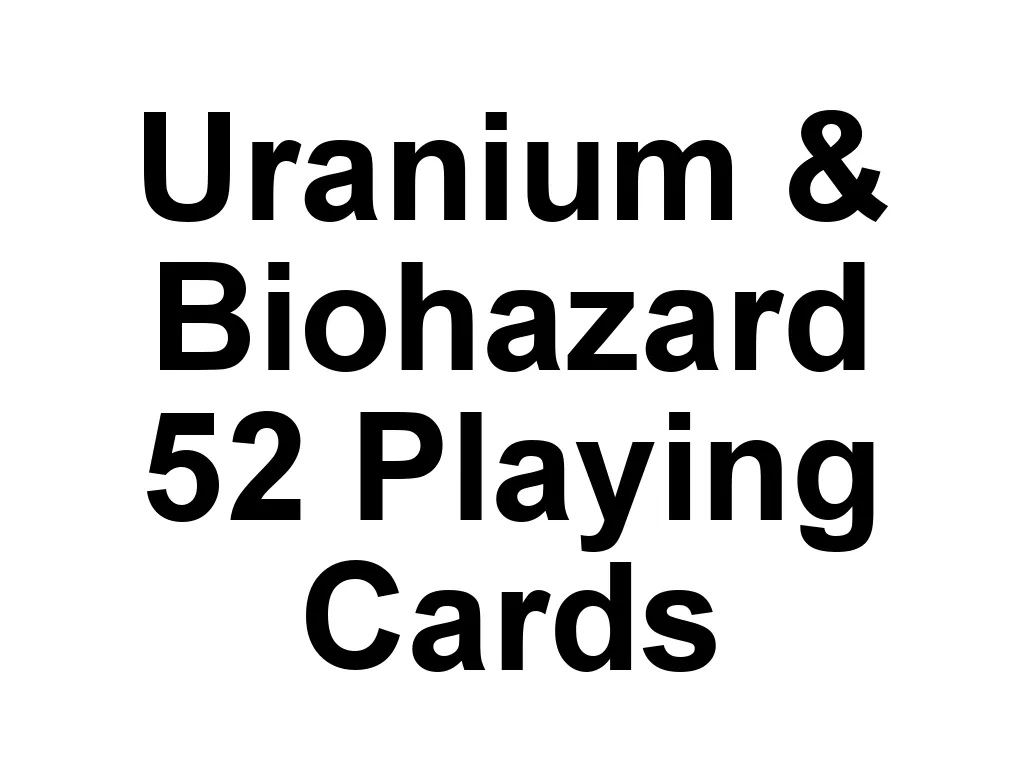 Uranium & Biohazard 52 Playing Cards is a brand that creates decks with unique and edgy themes. Their designs often feature dark and bold elements, appealing to collectors and enthusiasts who appreciate a unique and