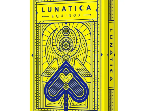 Lunatica is a new series of playing cards with a style that is colorful, modern, sharp, and fun. It is made by Thirdway Industries, designed by the Italian designer Giovanni Meroni, and printed by USPCC.