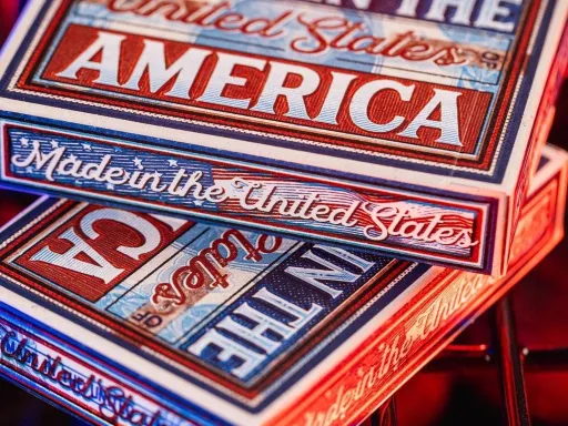 Celebrating the 4th of July in the most patriotic way the Made in the United States of America playing cards by Jackson Robinson are limited to 1776 decks. Each Made in the United States of