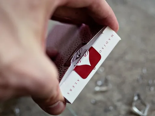 Madison Red Dealers with Borders Playing Cards Madison Dealers with Borders: beautiful, thin-bordered design, custom court cards, highest quality playing cards, suitable for card games, cardistry, and magic.