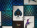 Marvelous Hummingbird Feathers Playing Cards Blue Thumbnail 15