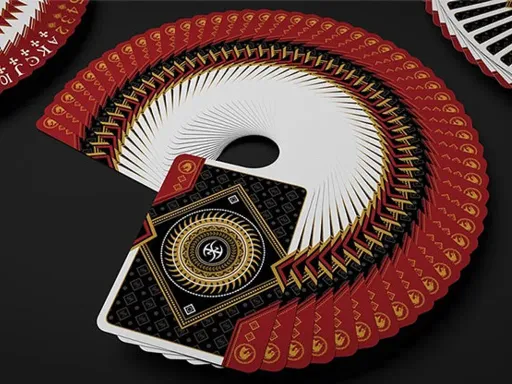 Intricately designed by world-renowned De'vo, Master Series Lordz playing cards are a must for any collector, magician, and cardistry enthusiast! This brand new deck from De'vo has white and gold pips, and De'vo's iconic Twin