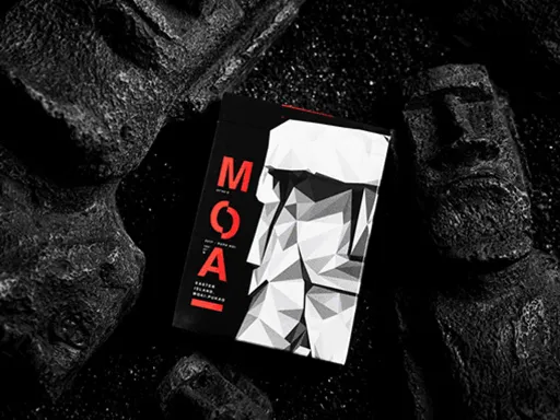 Inspired by the mystery and beauty of the MOAI statues on Easter Island, MOAI Red Limited Edition Playing Cards have a bright and captivating design that are perfect for cardistry and Magic performances alike. The