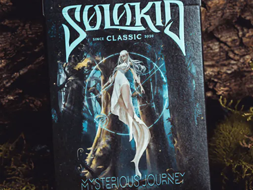 The Mysterious Journey Playing Cardsby Solokid is a deck of playing cards that has a lot of mysteries hidden in an embossed tuck card box. The back design shows a mysterious star array. The dark