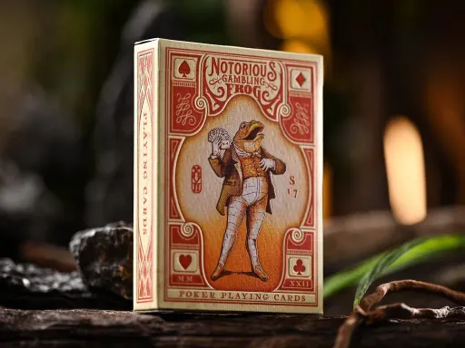 Notorious Gambling Frog Playing Cards - Orange Thumbnail 1