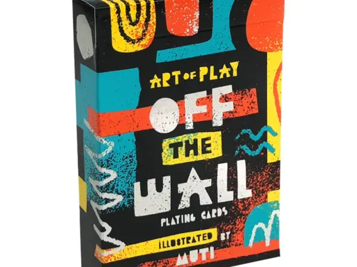 Off The Wall takes inspiration from 80's skating and surfing culture in California. The vibrant colorful design is "Off The Wall!" and perfect for cardistry and magic performances. The crazy mix of bright colors really