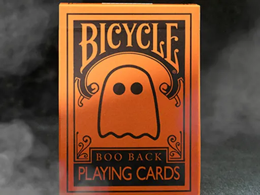 Orange Bicycle Boo Back Playing Cards Thumbnail 1