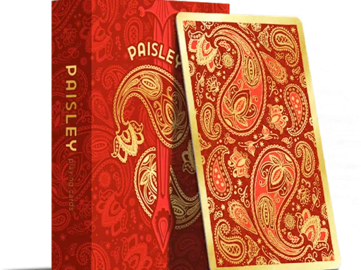 Designed to be a luxurious deck of playing cards for magicians and card collectors the Paisley Royals playing cards are remarkable and well thought of!The Red Paisley Royals feature a unique easy to read marking