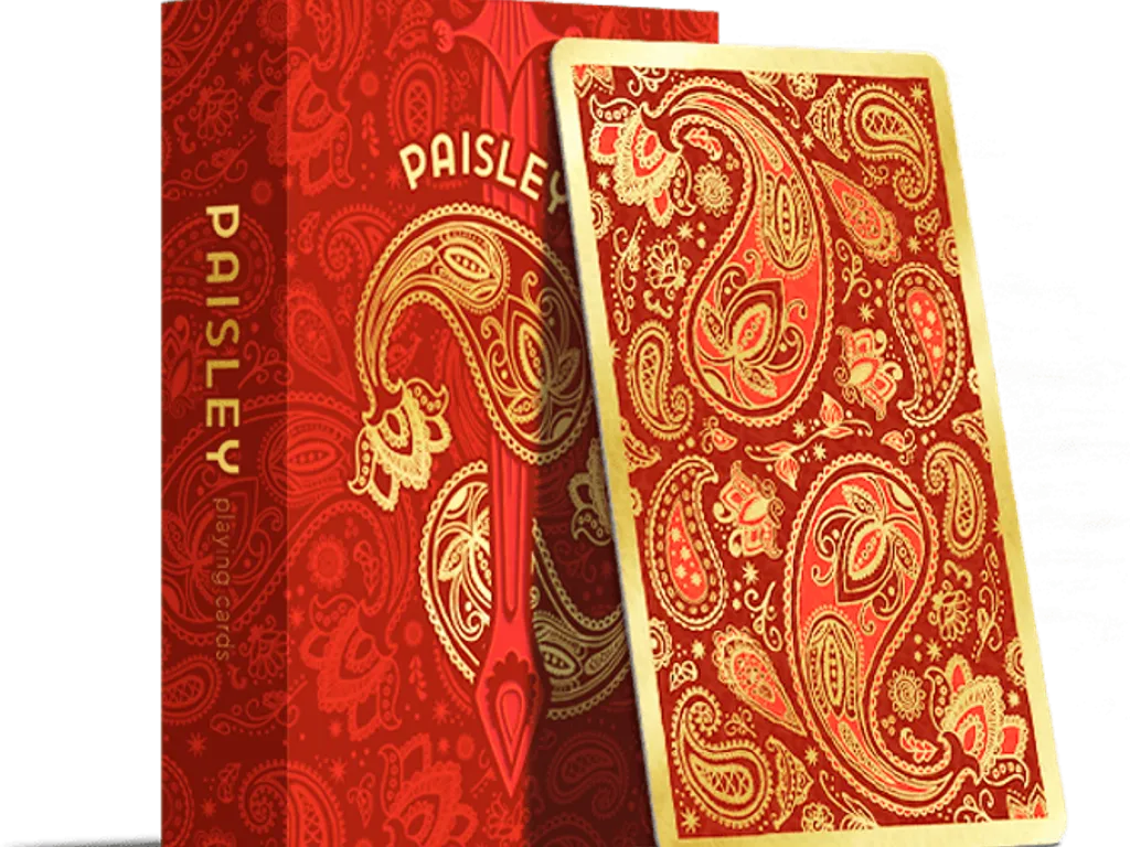 Paisley Royals Playing Cards - Red 1