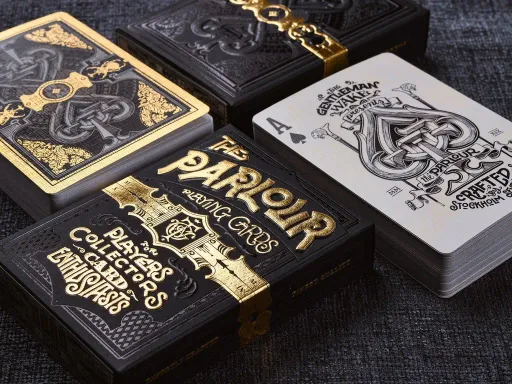 The Black Parlour Playing Cards, presented by The Gentleman Wake and designed by Stockholm17 are simply elegant and gorgeous.Stockholm 17 stole the limelight in 2018 and 2019 by producing the House of The Rising Spade