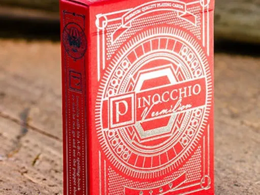 Pinocchio Vermilion (Red) Playing Cards Thumbnail 1