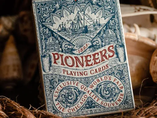 Pioneers Playing Cards by Ellusionist were created with the goal of being finest marked deck ever created!The Pioneers deck celebrates exploration, scientific discovery, and innocent curiosity from a bygone era and looks like they've been