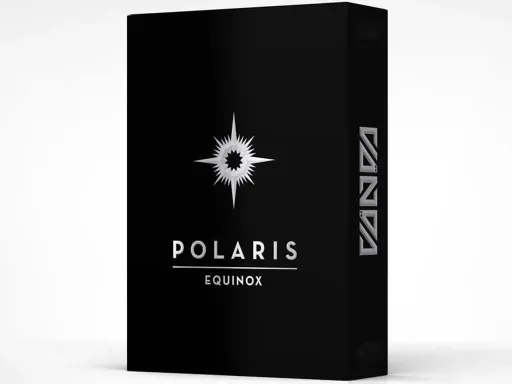 Polaris is a celestial-themed deck with modern woodcut-style illustrations. The intricate black and white back design is borderless which allows for gorgeous and seamless fans.