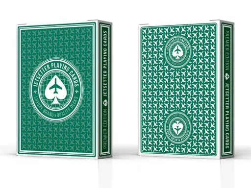 Inspired by classic aviation and casino decks, Jetsetter Playing Cards has created the Premier Edition as an elegant and vintage deck with modern appeal. The elegant and minimal design is adored by playing card, travel,