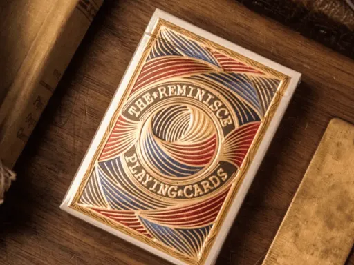 The Red Reminisce playing cards are the first luxury and classical artwork based playing cards specially designed for Cardistry.Produced by Ark Playing Cards who are responsible for creating some of the most unique and rare