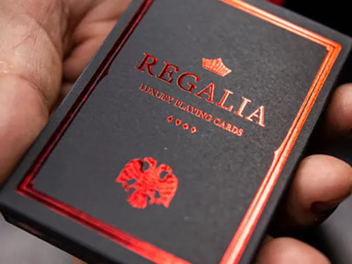 The moment your audience gazes at each individual gold-foiled Regalia Red playing card, they'll know they're about to witness something spectacular.Everything about Regalia Red Playing Cards (Signature Edition) is special. Each Regalia Red playing card