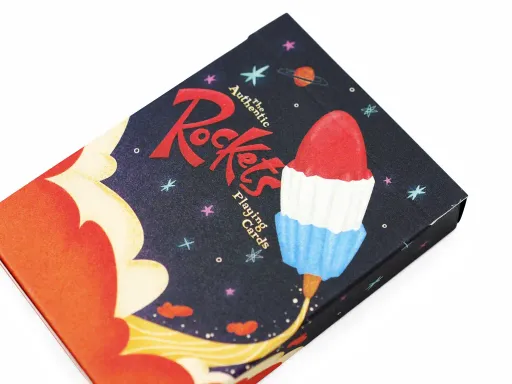 Rockets are a taste of nostalgia. A deck of cards born from a world of pure imagination. Styled from the famous frozen treat, Rockets look just as tasty in your hand.The back design is simple,