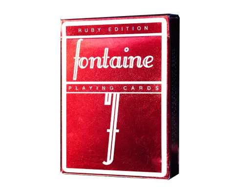 RUBY FOIL FONTAINES are now available for purchase. The Ruby Foiled Fontaine playing cards, printed by LPCC, feature a striking and vibrant Ruby Red color. With a color scheme that is perfect for cardistry, these