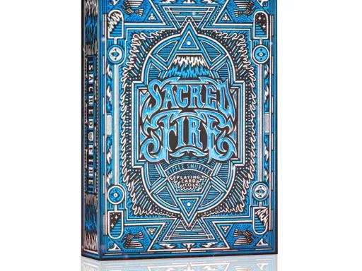 The Sacred Fire Playing Cards by Riffle Shuffle playing card company has one of the most unique tuck boxes with detailed works of art never seen before on playing card tuck boxes. Each tuck box