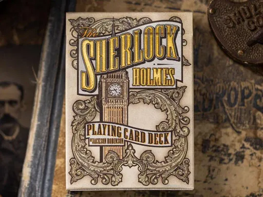 Sherlock Holmes Playing Cards Baker St 2nd Edition by Kings Wild ProjectDesigned by Jackson RobinsonThe Sherlock Holmes Baker St 2nd Edition playing cards are the latest release by Kings Wild in their Sherlock Holmes playing