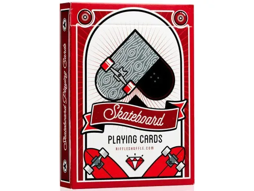 From the colorful Skateboarding arenas and streets to your palms, the Skateboard V2 (Marked) Playing Cards by Riffle Shuffle will give you the magical edge you dream of.With each card in the skateboard deck being