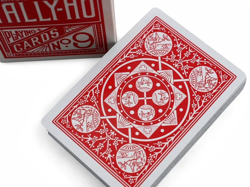 Red Tally Ho Fan Back Playing cards 1