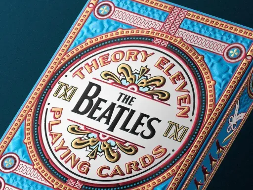 The Blue Beatles playing cards by theory11 playing cards are in line with rare luxurious and collectable playing cards that are produced by Theory11 and admired by vintage card collectors. The Beatles playing cards are