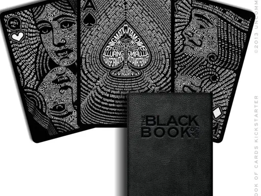 The Black Book Playing Cards by Uncommon Beat is one of the most unique and collectable decks of playing cards ever produced.The unbranded variant of the Black Book Playing Cards are designed to be a