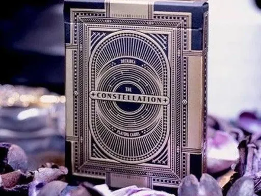 The Constellation Playing Cards Champagne Gold edition is a limited edition deck of of playing cards that features a highly detailed design.The illustrations on the Champagne Gold Constellation Playing Cards feature the moon-phases and has