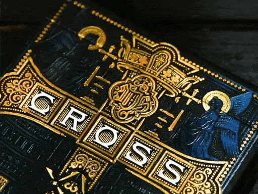 The Golden Grace Foiled Edition of the Cross Playing Cards is the most luxurious variant in the series produced bt designer Peter Voth and Riffle Shuffle. Featuring:Shines in GOLD COLD FOIL on the backs of