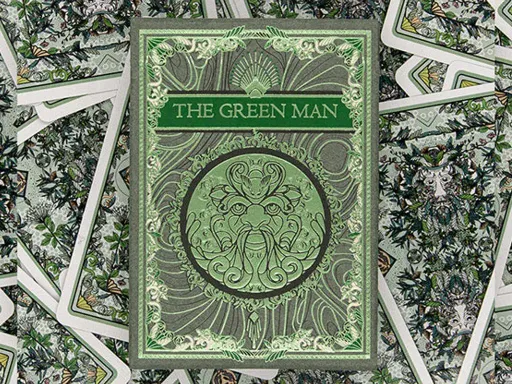 The Green Man Playing Cards celebrate the folklore and magic of the plant world. The deck dives deep into the legends of trees and plants said to have magical effects. The elegant embossed tuck box