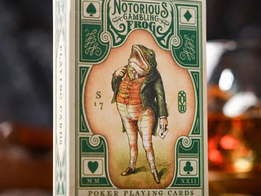 The Notorious Gambling Frog Playing Cards by Stockholm 17The Notorious gambling frog designed by Lorenzo Gaggiotti is a standard deck of playing with redesigned court cards. As with most decks produced by Stockholm17 the Notorious