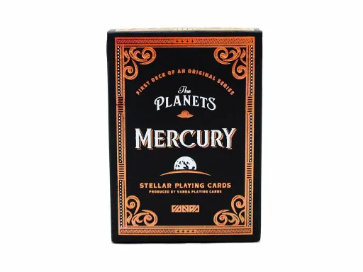 Standard EditionEmbark on a journey through our Universe with this stunning series of playing cards. Presenting Mercury! "The Planets" is a collection of decks, each representing a different planet in our solar system, starting closest