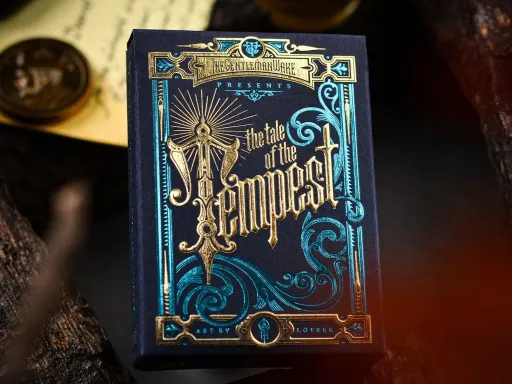 The Ocean Edition of the Tale of the Tempest Playing Cards by The Gentleman Wake is a luxurious deck of playing cards designed for players, card collectors &amp; enthusiasts and Magicians.The Limited edition Tale of