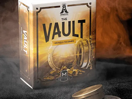 THE VAULT is the classic fun magic trick where you DOUBLE YOUR MONEY!EFFECT: In this improved version of "nickels to dimes", you show a stack of four nickels. Next, you place them into the THE