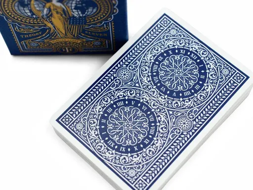 The result of the collaboration between Theory11 and the magician Steve Cohen, the Tycoon deck was specifically created for Cohen's Chamber Magic show, a show held at the famous Waldorf Astoria Hotel. The smooth starch-based