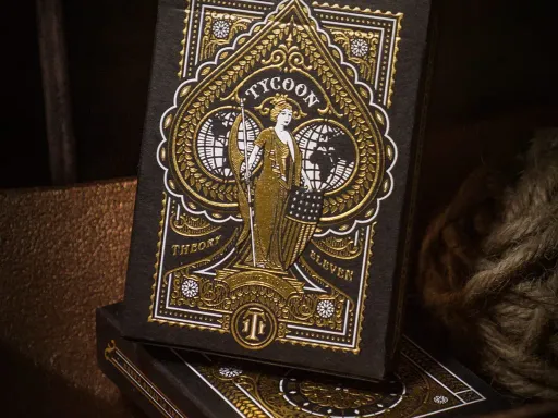 The result of the collaboration between Theory11 and "The Millionaires' Magician", Steve Cohen, the Tycoon Black Edition was designed for the famous Chamber Magic®, a show held at the prestigious Waldorf Astoria Hotel (NYC). The