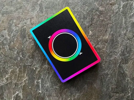 Vanda presents the bright rainbow Unicorn Playing Cards!Designed to take your cardistry skills to the next level, the back design features a 360 degree rainbow striped border that allows you to create gorgeous fans in