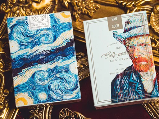 Van Gogh Playing Cards are among the most unique and elegant decks ever created for cardistry enthusiasts and collectors alike. These cards feature a vibrant Starry Night-inspired back design with intricate details woven throughout the