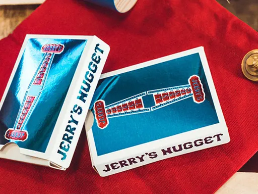 Vintage Feel Jerry's Nuggets Blue Foil Playing Cards Thumbnail 1