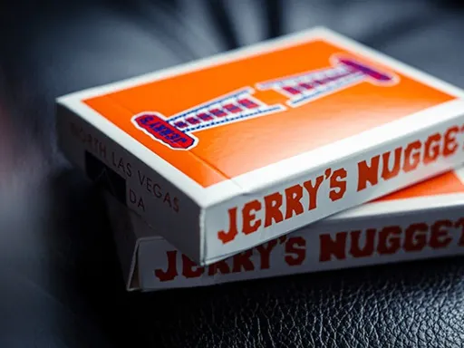 Murphy's Magic in collaboration with Jerry's Nugget Las Vegas and Expert Playing Card Company, present the highly anticipated Vintage Feel Jerry's Nuggets (Orange) Playing Cards! The Orange Edition has the limited Vintage Feel paper, off-centered